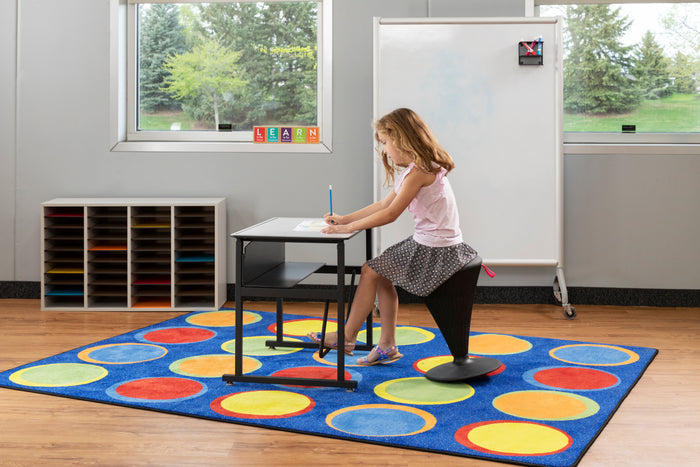 AlphaBetter® Adjustable-Height Stand-Up Desk, 28 x 20" Premium or Dry Erase Top and Swinging Footrest Bar | 1203