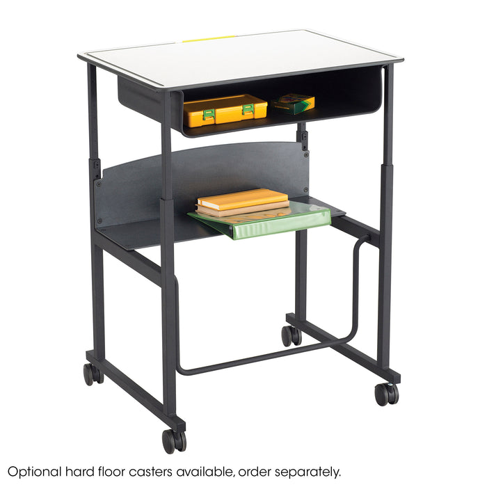 AlphaBetter® Adjustable-Height Stand-Up Desk, 36 x 24" with Book Box and Swinging Footrest Bar | 1209