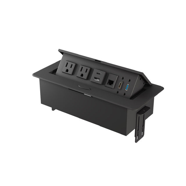 OfficeSource Pop-up Power Insert with 8' Power Cord | OSTBPOWERSUB