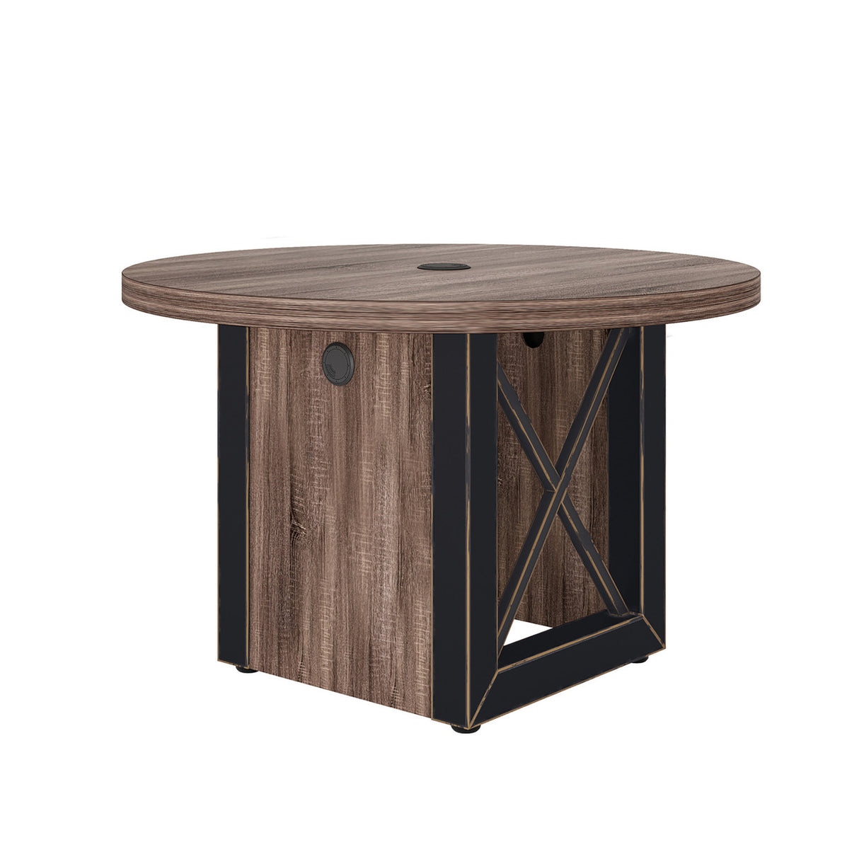 Riveted Collection 48" Round Conference Table top | HIC4848RBDB