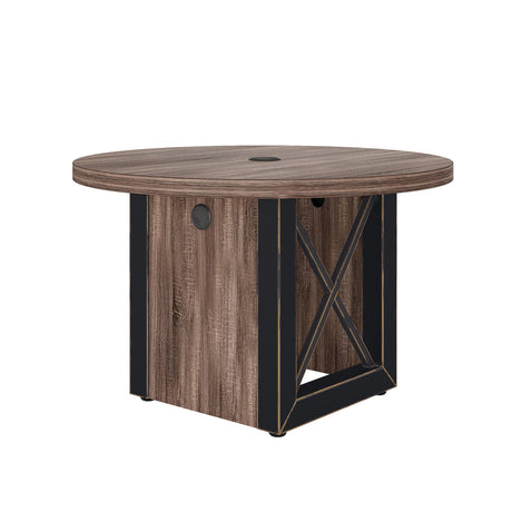 Riveted Collection 48" Round Conference Table top | HIC4848RBDB