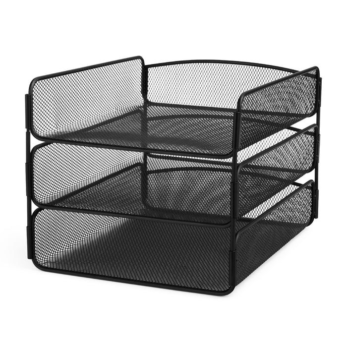 Work Tray 3 Stack Onyx™ Triple Tray | 3271 – Office Furniture Central