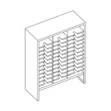 Mailflow Systems Sorter, Closed Back w/ 7" Elevation; 36 Sorting Pockets 15”D without Plexi Doors | SC3648GL