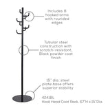 Hook Head Coat Rack | 4241BL