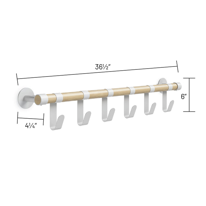 Resi Coat Wall Rack 6 Hooks  | 4264WH