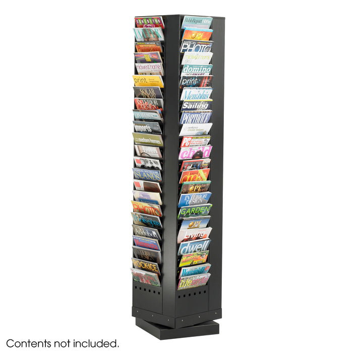 92-Pocket Steel Rotary Magazine Rack | 4325BL