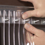 Aleco Clear-Flex II 3'x7' Smooth Strip Door Kit w/ MaxBullet Angle Aluminum Hardware