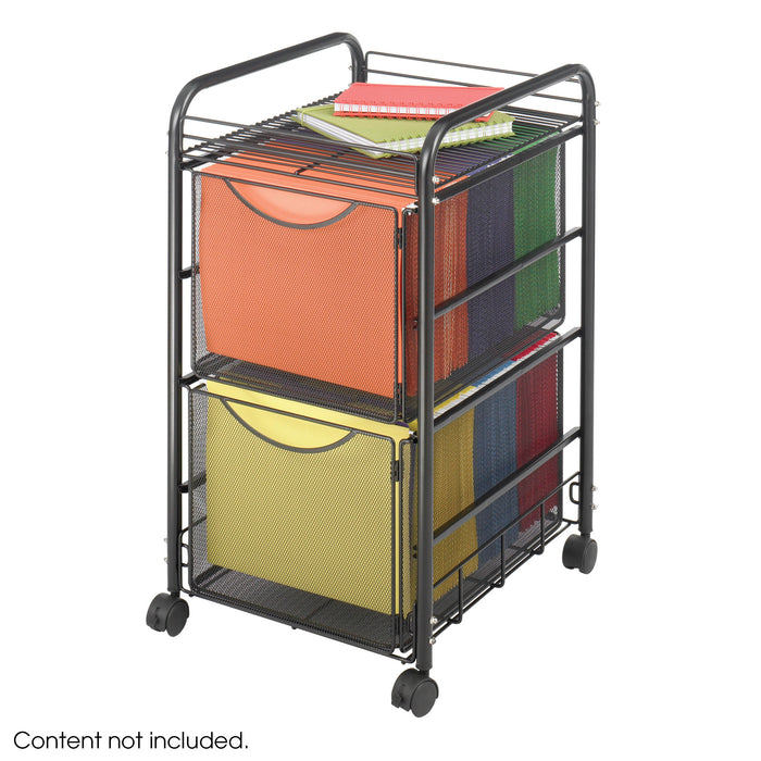 Onyx™ Mesh File Cart with 2 File Drawers | 5212BL