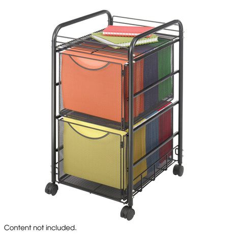 Onyx™ Mesh File Cart with 2 File Drawers | 5212BL