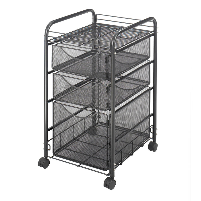 Onyx™ Mesh File Cart with 1 File Drawer and 2 Small Drawers | 5213