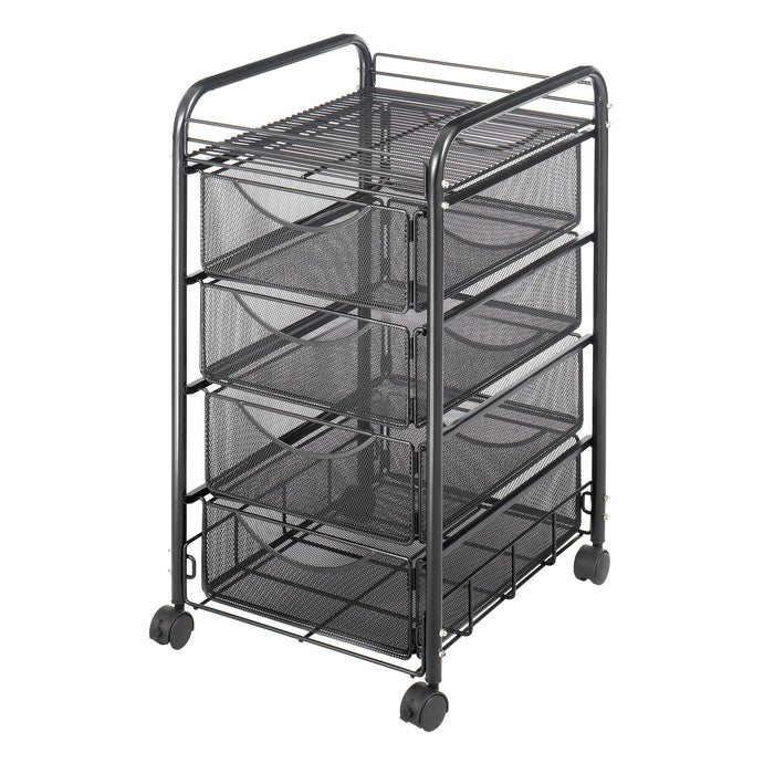 Onyx™ Mesh File Cart with 4 Drawers | 5214BL – Office Furniture Central