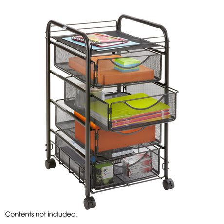 Onyx™ Mesh File Cart with 4 Drawers | 5214BL