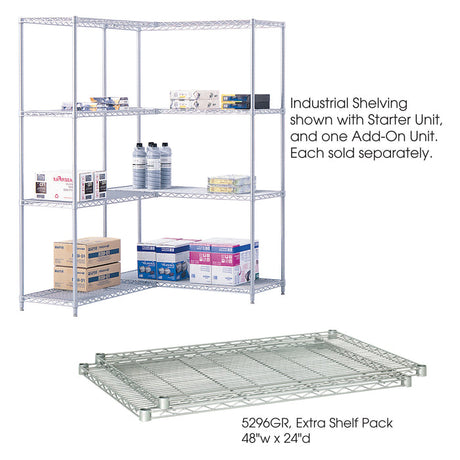 Industrial Extra Shelf Pack, 48 x 24" | 5296
