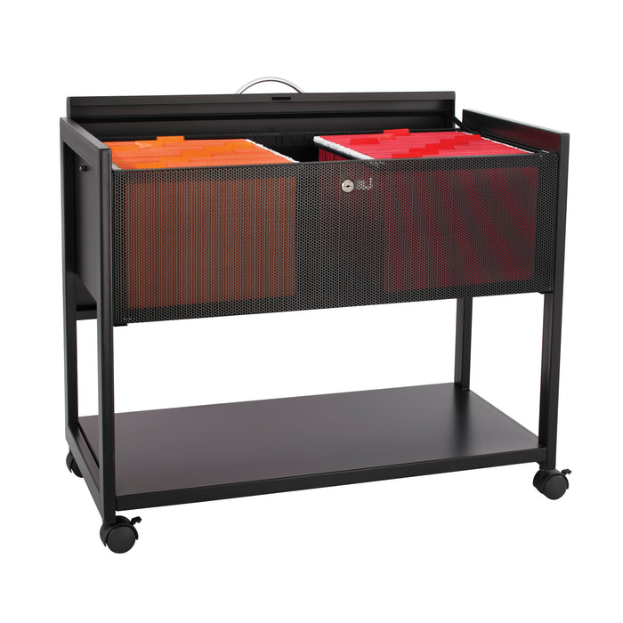 Steel Mobile File w/ Locking Top | 5353BL