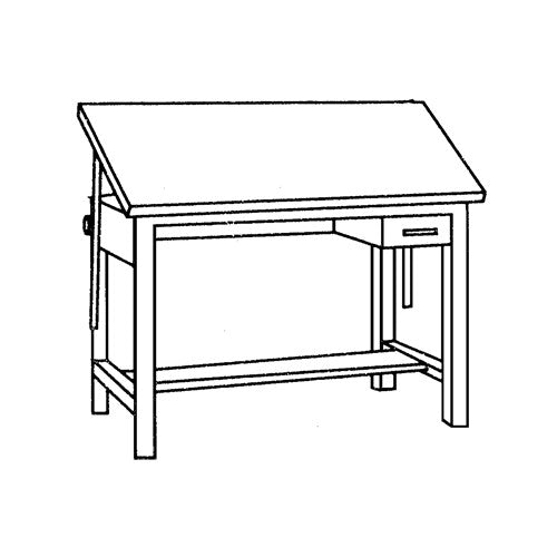 Ranger Steel 4-Post Table 48"W x 37.5"D with Tool Drawer | 7734A