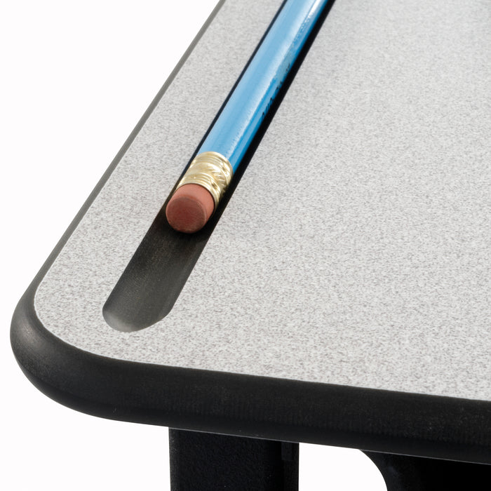 AlphaBetter® Adjustable-Height Stand-Up Desk, 36 x 24" Standard Top, Book Box and Swinging Footrest Bar | 1207BE