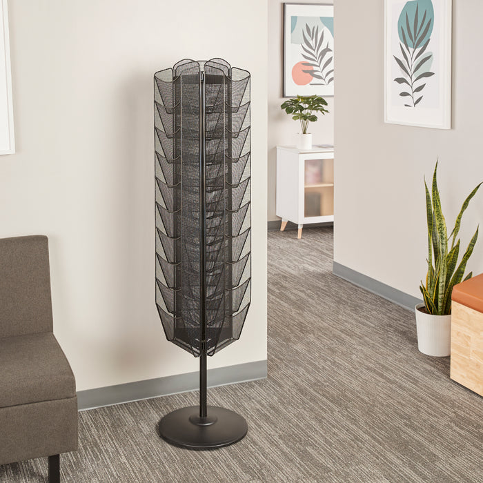 Onyx™ Rotating Mesh Magazine Stand | 5577BL