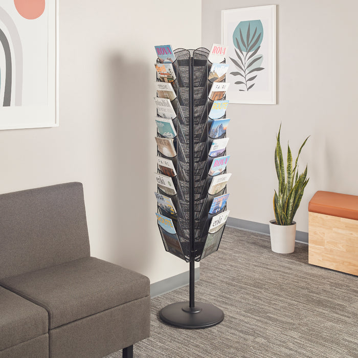 Onyx™ Rotating Mesh Magazine Stand | 5577BL