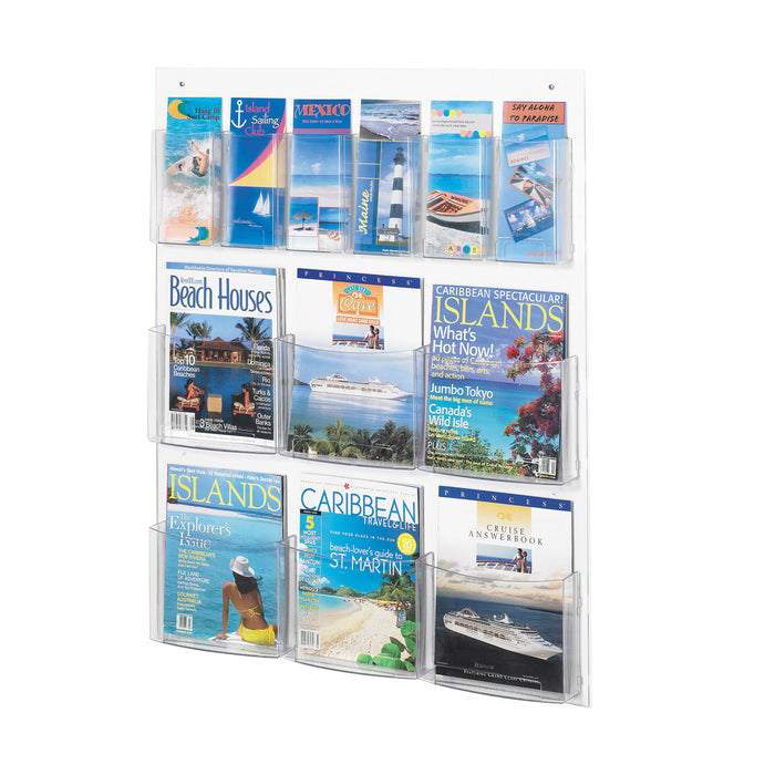 Clear2c™ 6 Magazine and 6 Pamphlet Display | 5668CL