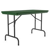 Colorful Blow Mold Fixed Height Folding Table - 48" x 24" | R2448RD