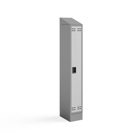 Single Sloped Metal Locker Hood Addition 12"W x 18"D x 6"H | 5516