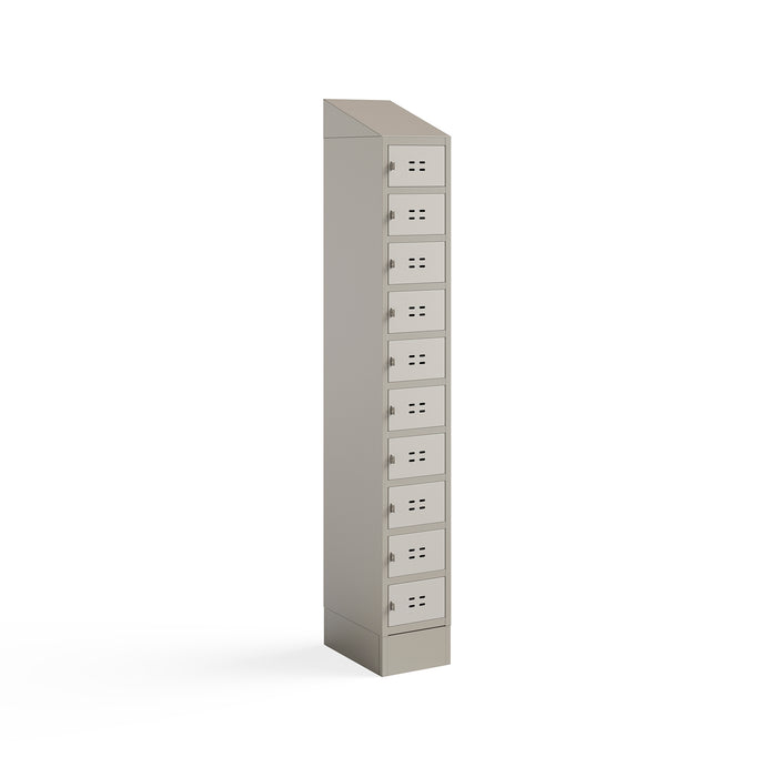 Single Sloped Metal Locker Hood Addition 12"W x 18"D x 6"H | 5516
