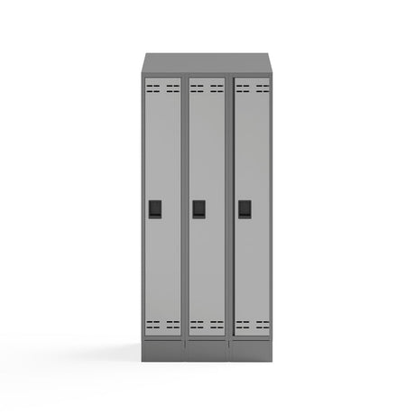 Triple Sloped Metal Locker Hood Addition 36"W x 18"D x 6"H | 5518