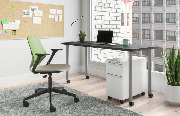 Jurni Multi-Purpose Table with Post Leg and Casters | JN6024NFXPCADSWT