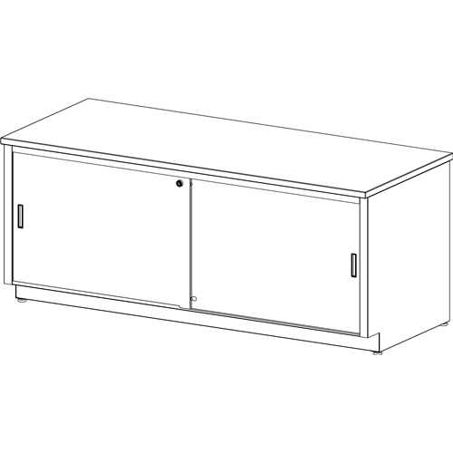 Mailflow Systems Storage Console with Locking Doors HPL, 72"W x 30"H | MC723030DH
