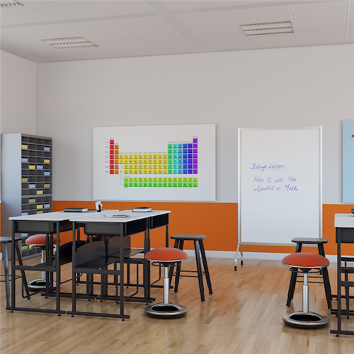 AlphaBetter® Adjustable-Height Student Stool with Thermoplastic Seat and Tip-Resistant Base | 1205