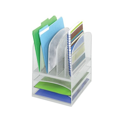 Onyx™ Mesh Desk Organizer 3 Horizontal 5 Upright | 3266