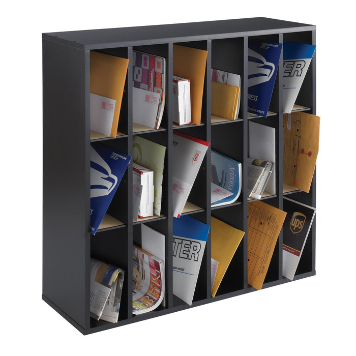 Wood 18-Compartment Mail Sorter | 7765BL
