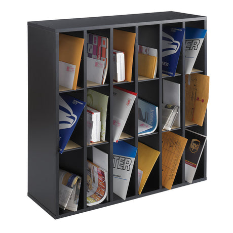 Wood 18-Compartment Mail Sorter | 7765BL
