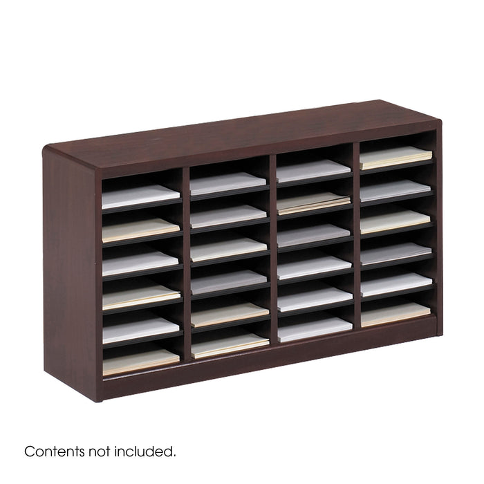 E-Z Stor® Wood Literature Organizer, 24 Compartments | 9311MH
