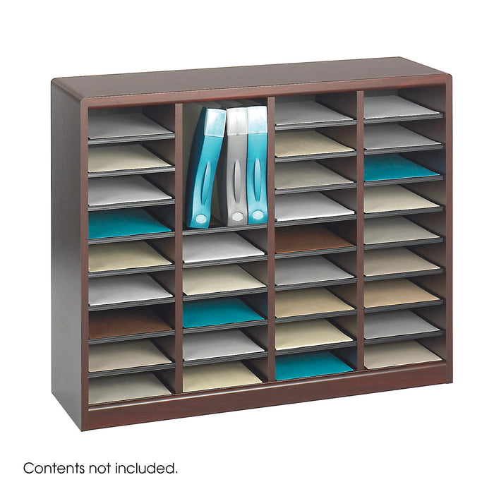 E-Z Stor® Wood Literature Organizer, 36 Compartments | 9321MH