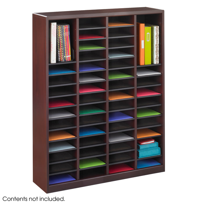 E-Z Stor® Wood Literature Organizer, 60 Compartments | 9331MH