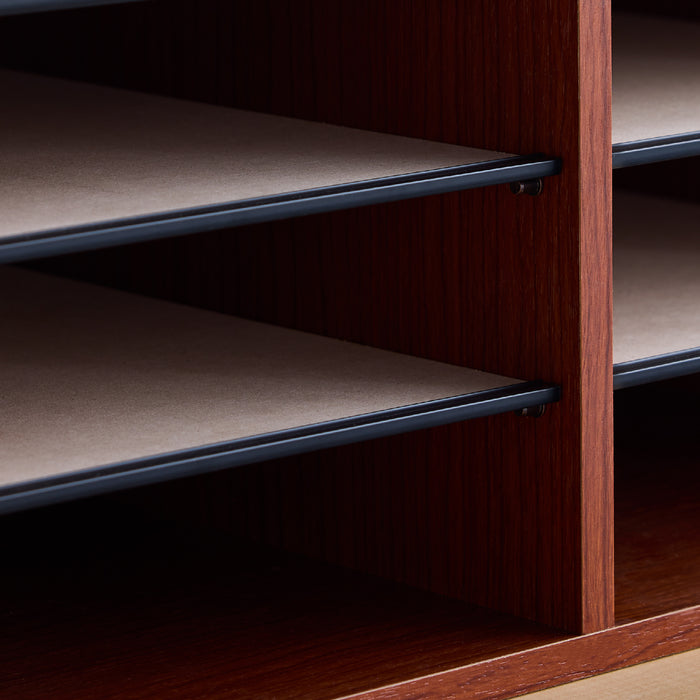 Wood Adjustable Literature Organizer - 12 Compartment | 9420