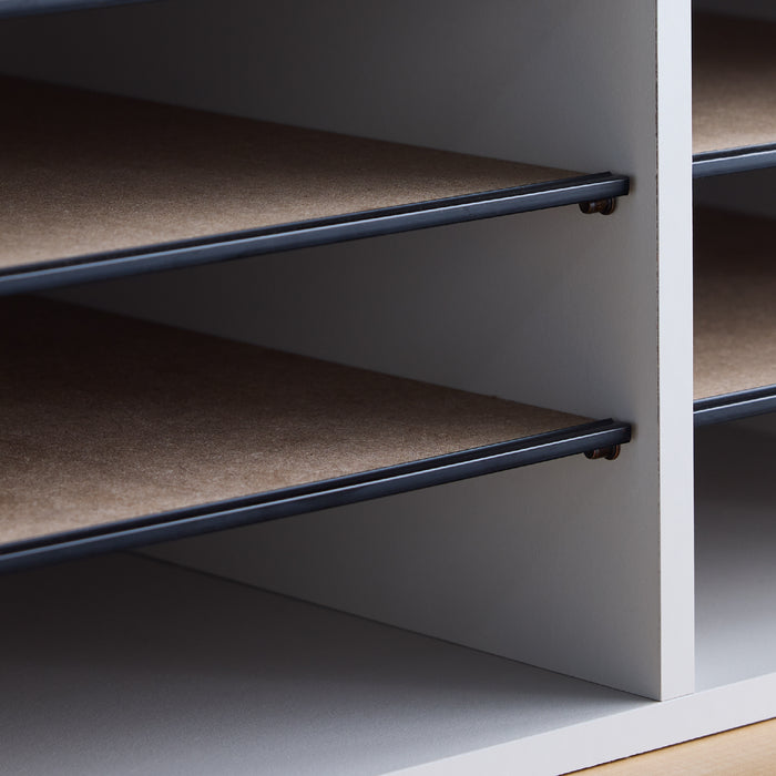 Wood Adjustable Literature Organizer - 12 Compartment | 9420