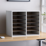Wood Adjustable Literature Organizer - 12 Compartment | 9420