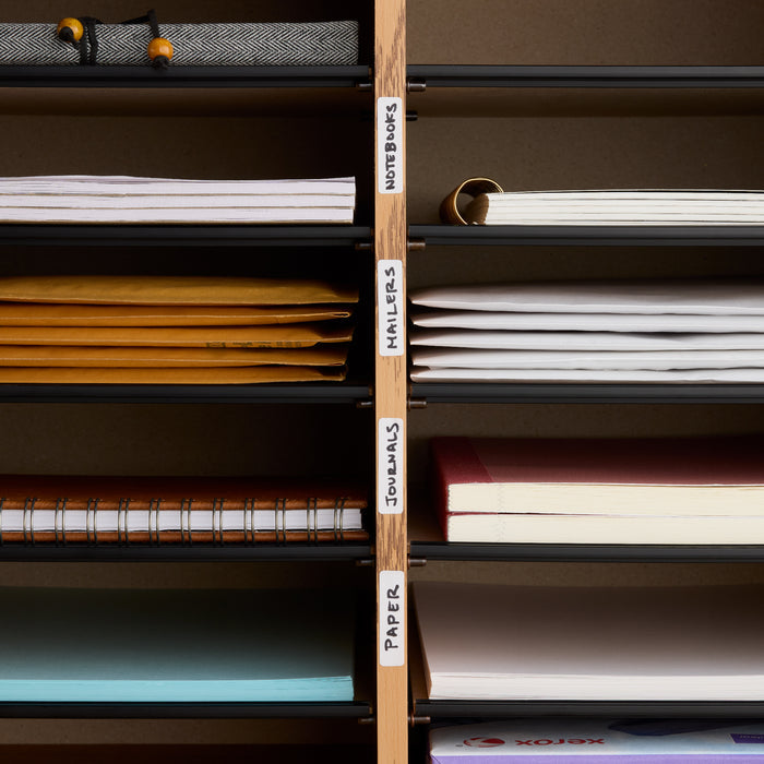 Wood Adjustable Literature Organizer - 12 Compartment | 9420