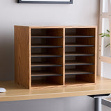 Wood Adjustable Literature Organizer - 12 Compartment | 9420