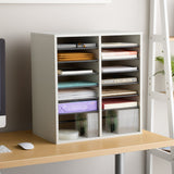 Wood Adjustable Literature Organizer, 16 Compartment | 9422