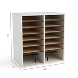 Wood Adjustable Literature Organizer, 16 Compartment | 9422