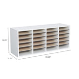 Wood Adjustable Literature Organizer, 24 Compartment | 9423