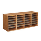 Wood Adjustable Literature Organizer, 24 Compartment | 9423