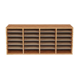 Wood Adjustable Literature Organizer, 24 Compartment | 9423