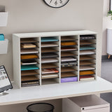 Wood Adjustable Literature Organizer, 36 Compartment | 9424