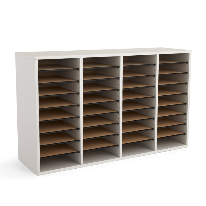 Wood Adjustable Literature Organizer, 36 Compartment | 9424