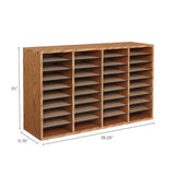 Wood Adjustable Literature Organizer, 36 Compartment | 9424