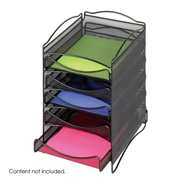 Onyx™ 5 Drawer Mesh Literature Organizer | 9432BL